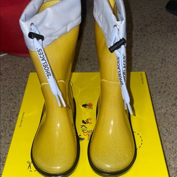 Off-White Other - Off-White Yellow Kids Rain Boots